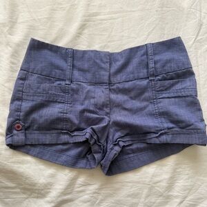 Guess Blue Cargo Shorts with Distressed Look